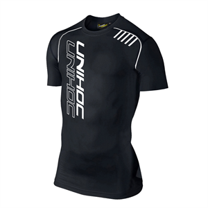 Kortærmet kompressions t-shirt - Unihoc compression - floorball tshirt